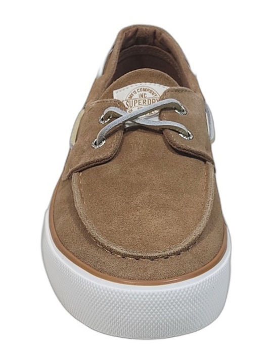 Suede Herren Bootsschuhe in Beigem Farbton