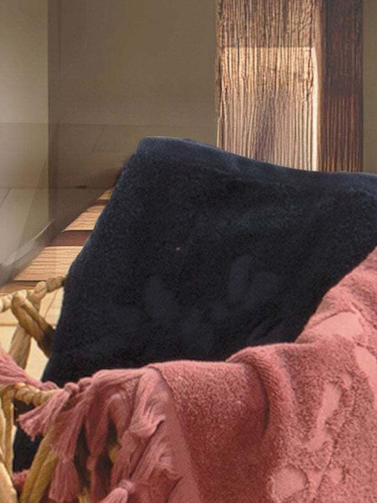 Nef-Nef Homeware Хавлиена кърпа за тяло Vania 70x140см. Blue/black Тегло 550гр/кв.м