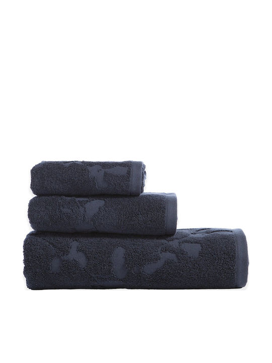 Nef-Nef Homeware Хавлиена кърпа за тяло Vania 70x140см. Blue/black Тегло 550гр/кв.м