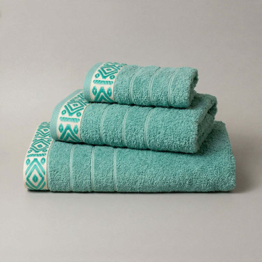 White Fabric Хавлиена кърпа за тяло Памучна 70x140см. Petrol / Green Тегло 600гр/кв.м
