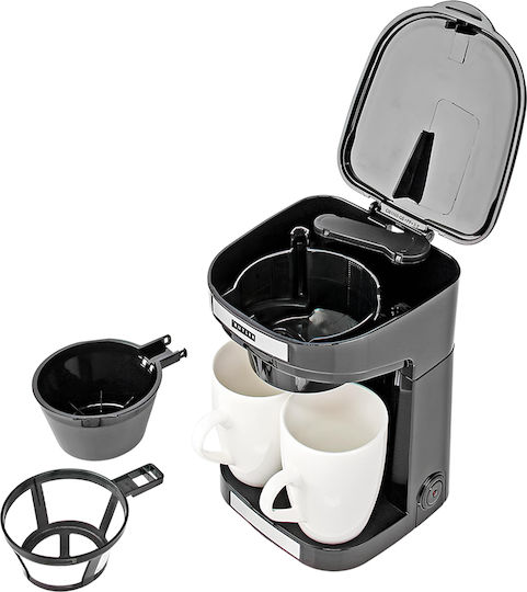 Butler Coffee Maker 0.25l 450w 2 Cups Reusable Filter Auto Shut-off Black