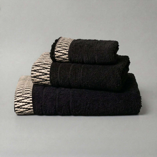White Fabric Кърпа за лице Gilma 50x100см. Black Тегло 500гр/кв.м