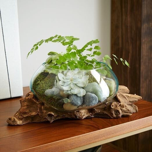 Bol Decorativ Din Lemn Roșu 16x14x21cm rb0023