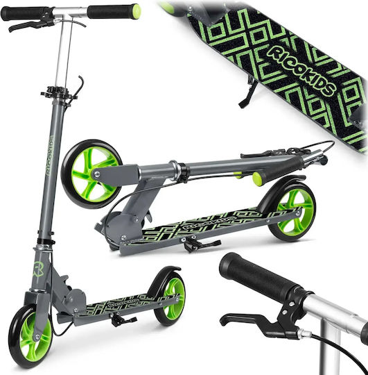Ricokids Patinetă Copii Pliabilă Kodi cu 2 Roți pentru 8+ Ani Gri
