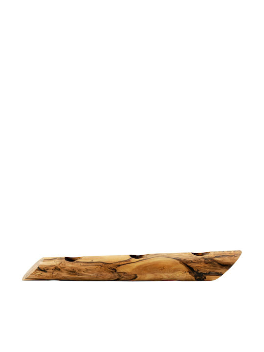 Wooden Tabletop Bottle Holder for 3 Brown Bottles 49x6cm ac500