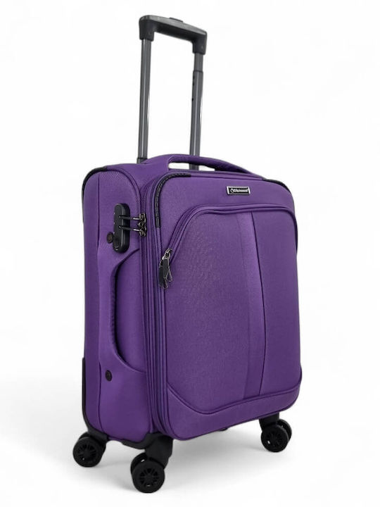 Diplomat Small The Lisbon Collection Cabin Fabric Purple Suitcase With 4 Wheels Height 55cm