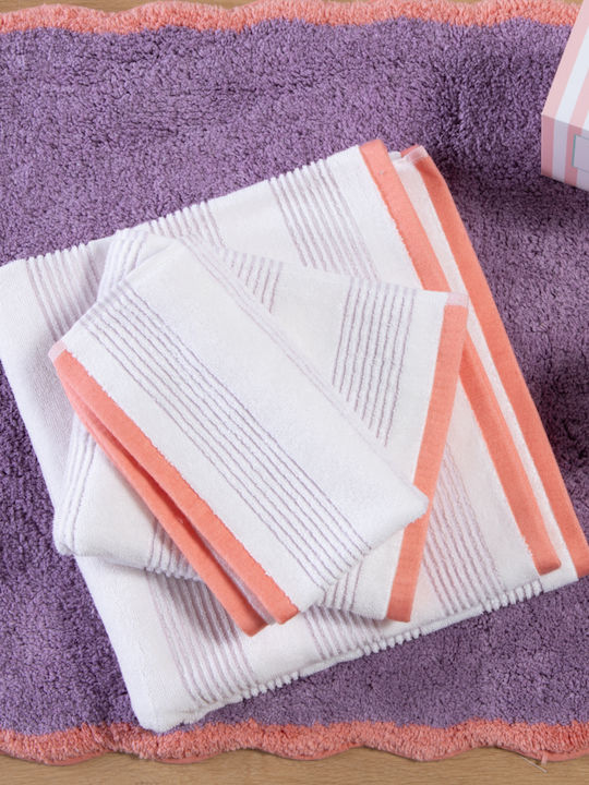 Nef-Nef Homeware Prosop De Mână Vertia 30x50cm Mauve Greutate 550gr/m²
