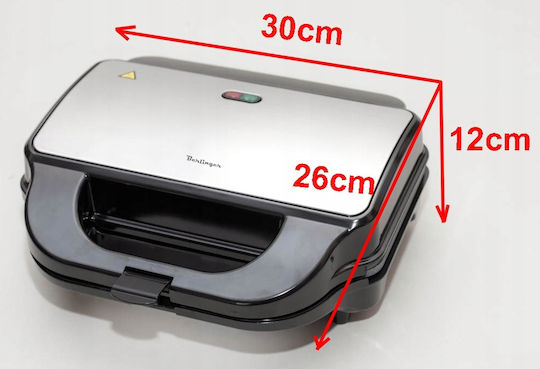 Berlinger Haus Sandwich Maker Grill with Removable Grids 2100W