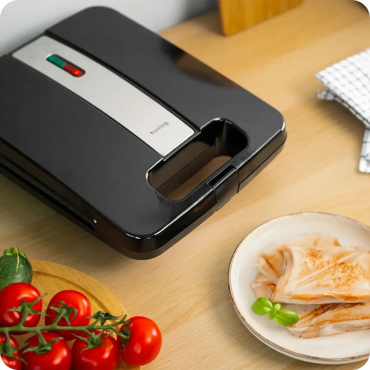 Huslog Sandwich Maker Grill 1800W Black