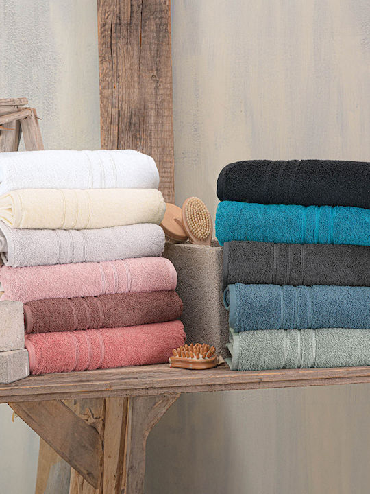Rythmos Bath Towel Aria 75x150cm White Weight 600gr/m²