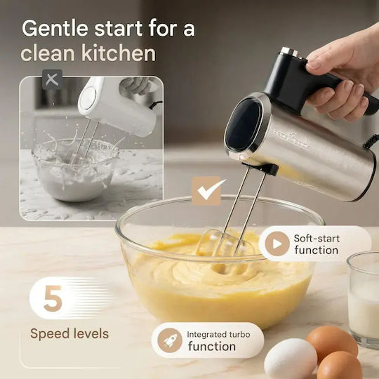 Profi Cook Μίξερ Χειρός 400W Γκρι