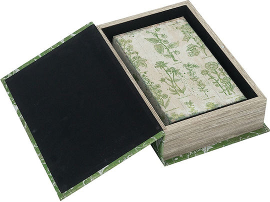 Artekko Set Cutii Decorative Din Lemn În Formă De Carte 2 Bucăți