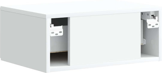 White Wooden Bedside Tables 2 Pieces 49x34.5x20cm