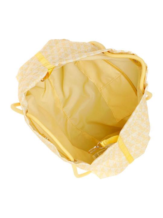 Byblos Fabric Yellow Beach Bag