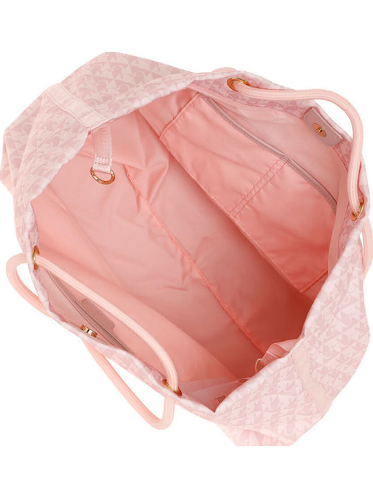 Byblos Fabric Pink Beach Bag