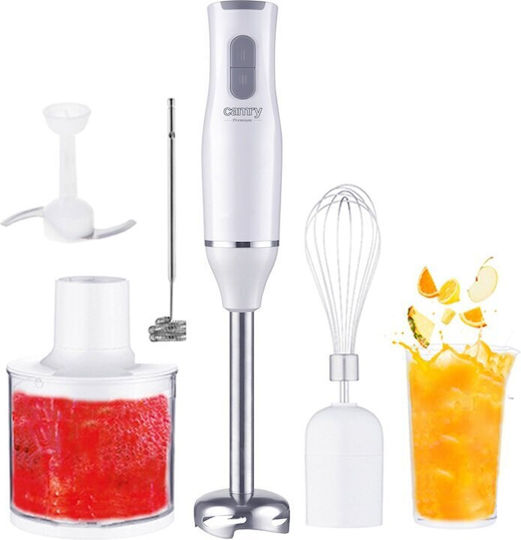Camry Blender de Mână cu Tijă Inoxidabilă 800W Alb