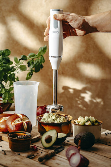 Camry Blender de Mână cu Tijă Inoxidabilă 800W Alb