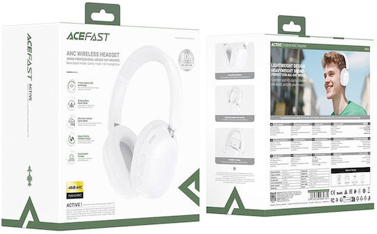 Acefast H12 Wireless Bluetooth Over Ear Headphones with 80 Hours Playing Time Black