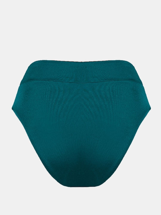 Bikinihosen Slip Hohe Taille Türkis