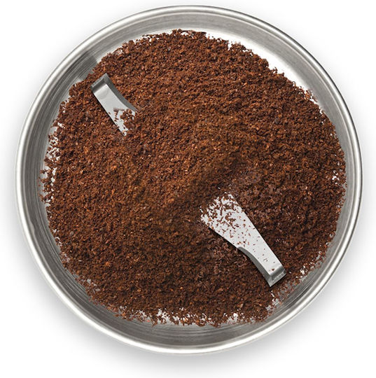 Izzy Elektrische Kaffeemühle 200W mit Getreidekapazität 100gr Silber