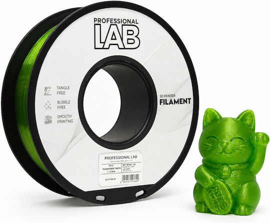 Petg Filament 3d Printer Professional Lab 1 Kg 1.75 Mm Transparent Green