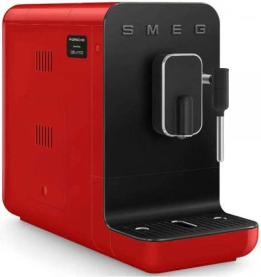 Smeg Αυτόματη Μηχανή Espresso 1350W Πίεσης 19bar με Μύλο Άλεσης Κόκκινη