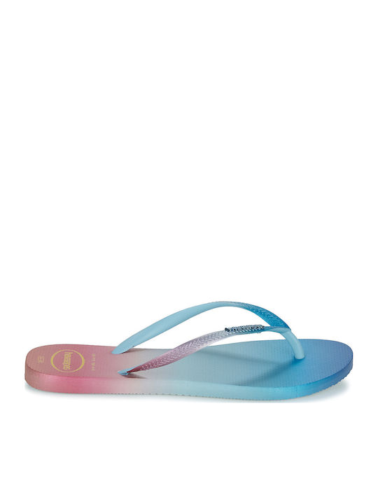Gradient Sunset Damen-Flip-Flops in Hellblau Farbe