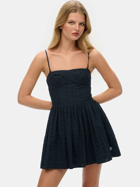 Summer Mini Slip Dress Blue