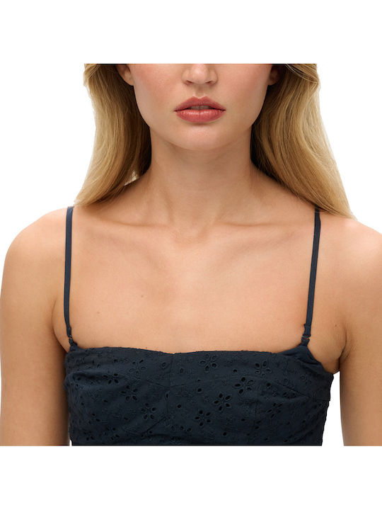 Summer Mini Slip Dress Blue