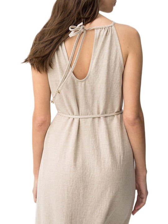 Summer Midi Dress Beige