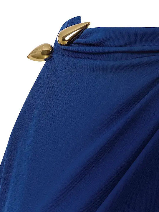 Summer Maxi Dress for Wedding Christening Drape Royal