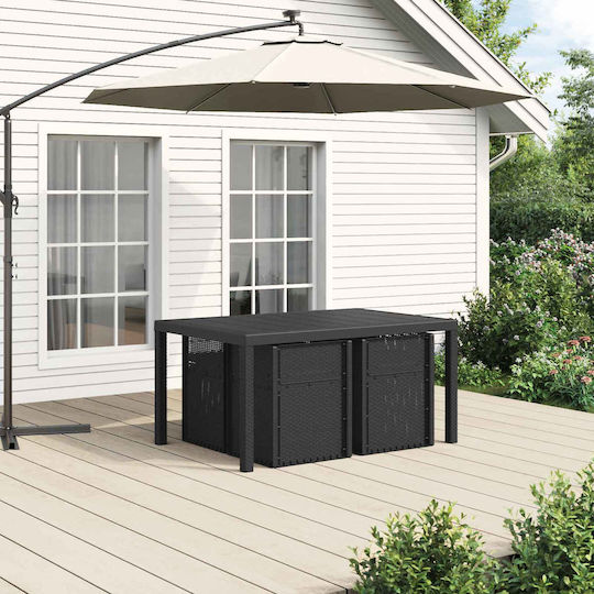 Garten- und Outdoor-Möbelsets Speisesaal 5 Stück Anthrazit mit Kissen