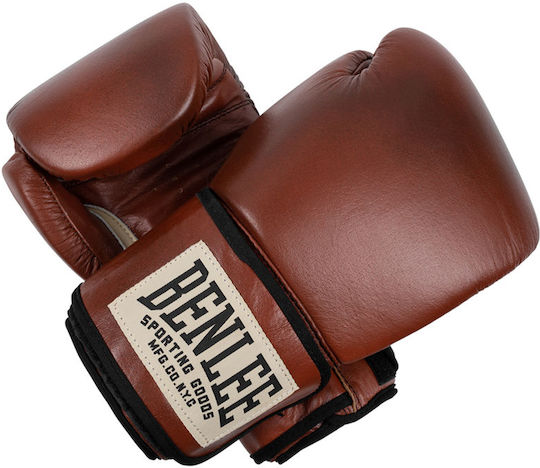 Benlee Vintage Leather Premium Training Γάντια Πυγμαχίας για Αγώνα Καφέ