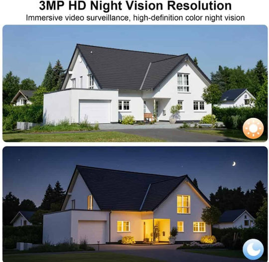 Anran F3M3 IP Surveillance Camera Wi-Fi Full HD+ 3MP Waterproof Battery Powered with Two-Way Audio and 3.6mm Lens