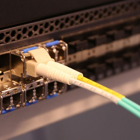 Act Om5 Lc Sc Duplex 50/125μm Upc 0.5m Lime Green Optical Fiber Cable