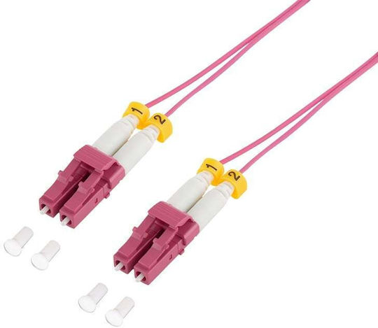 Cabluri Patch Fibră Optică LogiLink OM4 50/125 Multimod LC UPC-LC UPC LSZH 5 m Extra Subțire Violet "fs4lc05" Sigiliu Verde 0,08 Lei