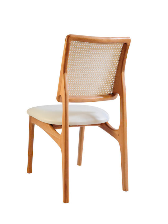 Vitra Καρέκλα Τραπεζαρίας Ξύλινη Λευκό 50x50x52εκ.