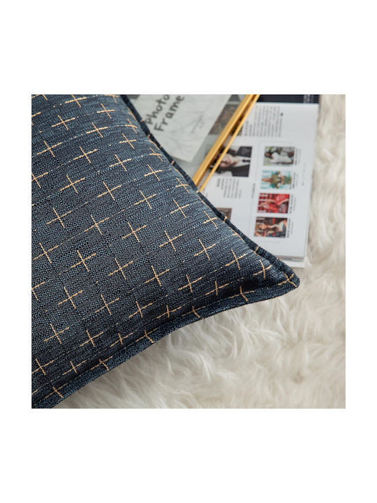 Mandioo Διακοσμητική Μαξιλαροθήκη Navy Blue 40x40εκ.