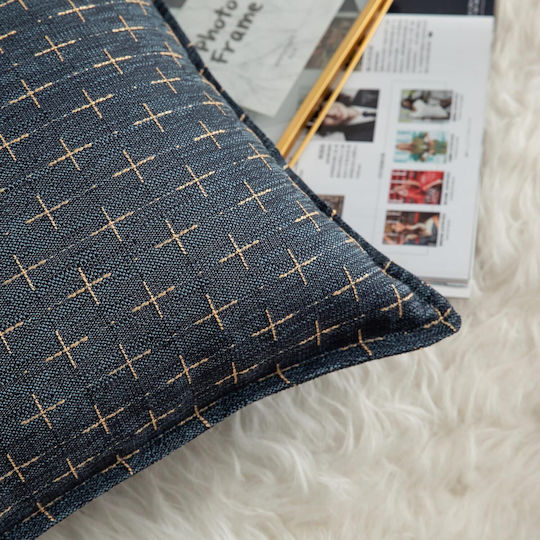 Mandioo Decorative Pillow Case Navy Blue 40x40cm