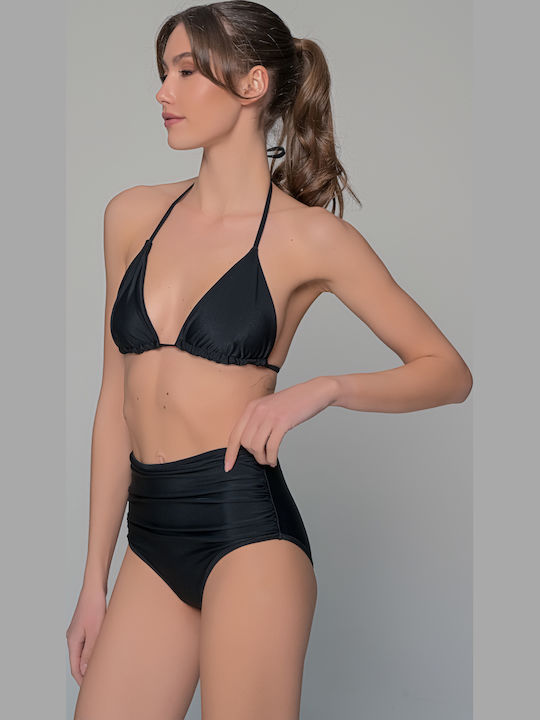 Bikini Slip Ψηλόμεσο Μαύρο
