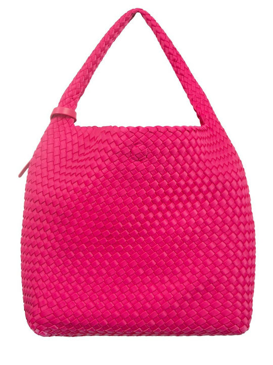 Damen Stofftasche Tote Fuchsie