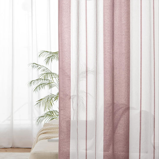Curtains Set with Grommets Pink 140x245cm