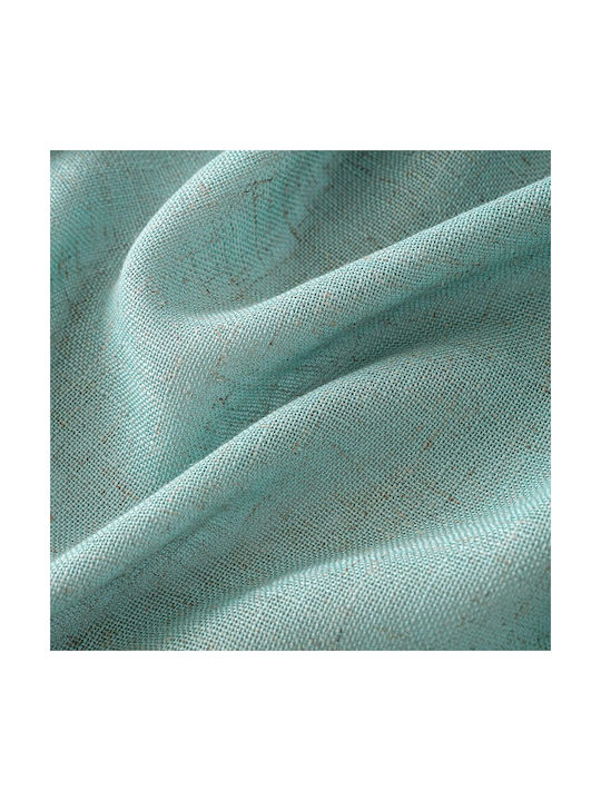 Set Perdele Fereastră cu Capse Turcoaz 140x215 cm