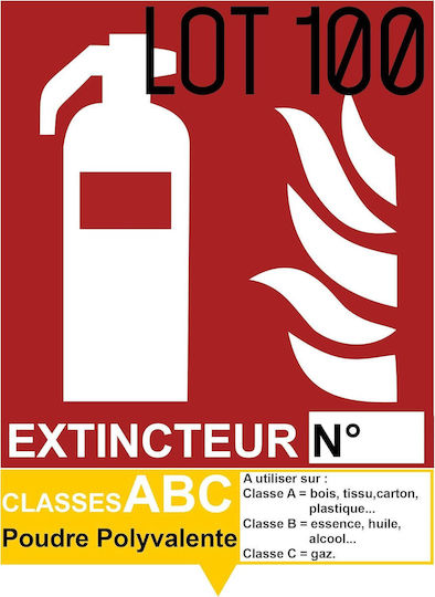 Σετ 100 Προειδοποιητικών Πινακίδων Abc Πυροσβεστήρα Αδιάβροχες 150×200 Mm