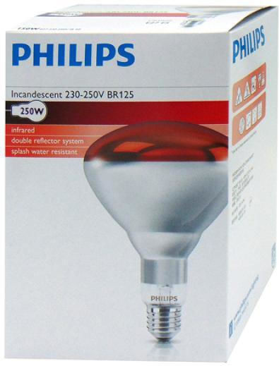 Philips Λάμπα Υπερύθρων 250W για Ντουί E27 2τμχ