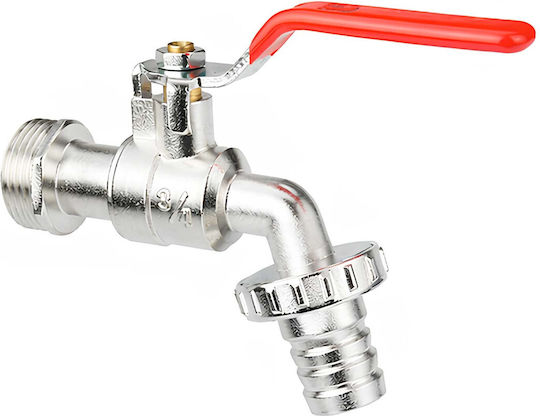 Avizar Multi-function 3/4-inch Tap Quarter-turn Lever Hose Connector Silver