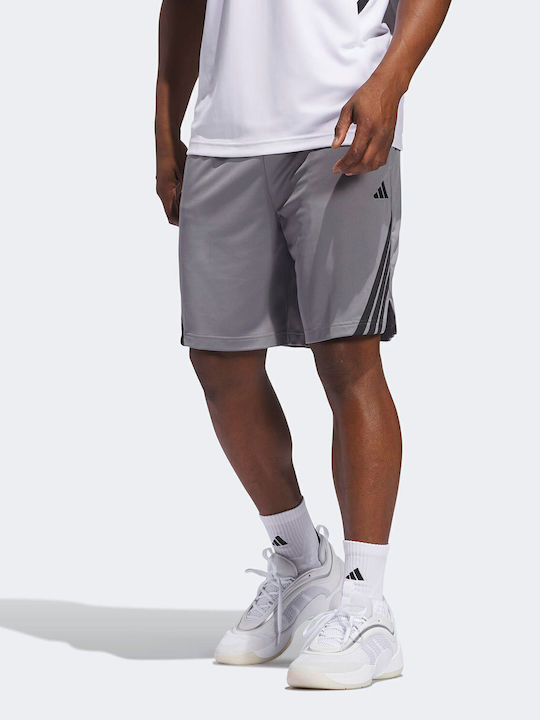 adidas 3-stripes Αθλητική Ανδρική Βερμούδα Γκρι