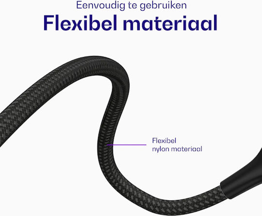 Buddi Flex USB-A to Lightning Cable 12W Black 2m