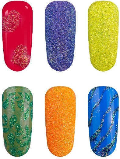 Set Design Pentru Unghii Glitter Efect Neon