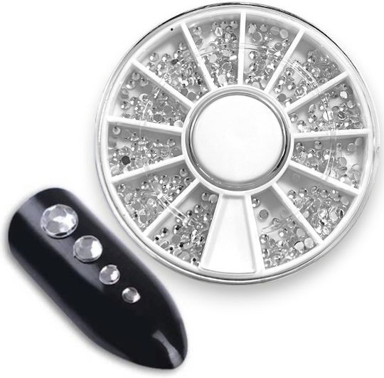 Nail Decoration Carousel – Transparent Clear Crystals